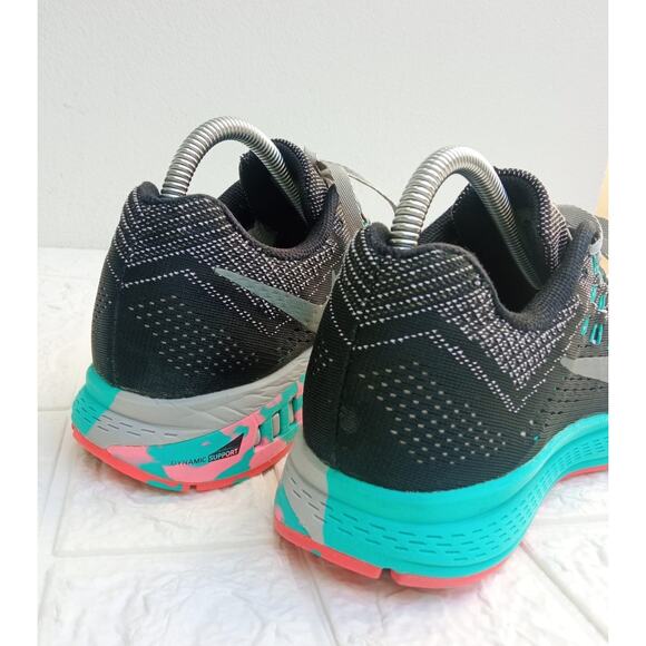 NIKE AIR ZOOM STRUCTURE 18 WOMEN'S SHOES Gray Black Jade SIZE 8 - Picture 9 of 10
